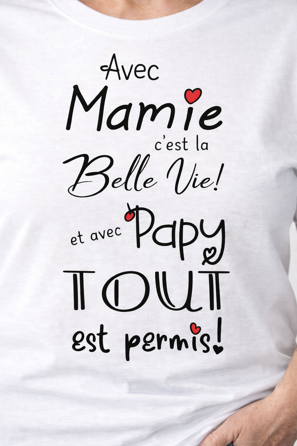 T-shirt Mamie & Papy humour ❤️ Cadeau grands-parents – Tout est permis !
