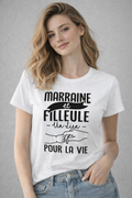 🤍 Tee-shirt Marraine & Filleule – Un lien pour la vie 🤍