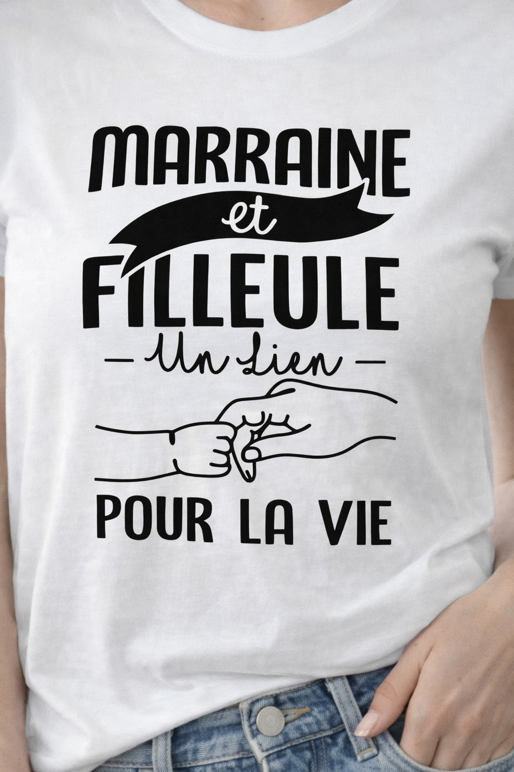 🤍 Tee-shirt Marraine & Filleule – Un lien pour la vie 🤍