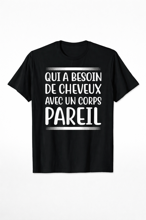 T shirt homme humour chauve